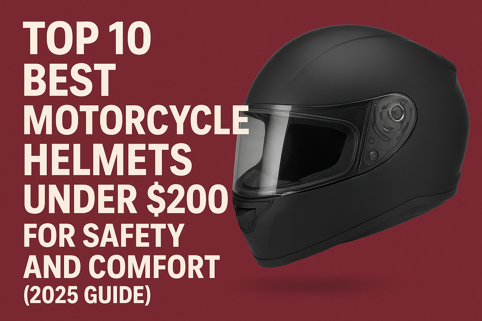 Top 10 Best Motorcycle Helmets Under $200 for Safety and Comfort (2025 Guide)